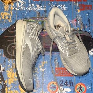 Brooks Ghost 14 Running Shoes Grey Neutral Cushion Comfort Size Women's 9